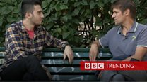 The moment a famous refugee meets a right-wing nationalist