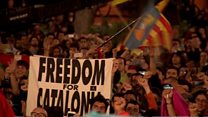 Catalan anthem rings out at rally