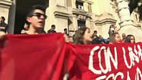 Italy students angry over work placements