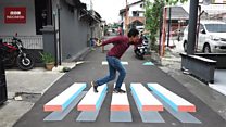 Kampung 3D, mencegah kecelakaan dengan ilusi