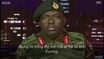 Quân đội Zimbabwe phát biểu trên TV
