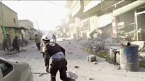 Les habitants d'Idleb sous le feu des bombes
