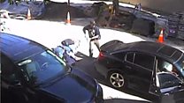 Car thieves run over police officer