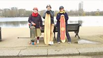 The old skool' skateboarders treating London to some gnarly moves