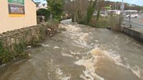 Cyngor i drigolion wedi llifogydd Môn