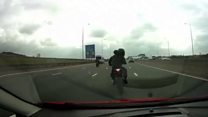 'Reckless' bikers pull wheelies on M1