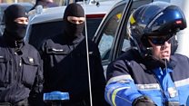 Moment French police closed in on attacker