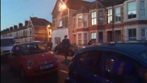 Police at scene after three are stabbed