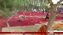 د کندز دشت ارچي ولسوالۍ کې د هوایي ځواکونو بمباري