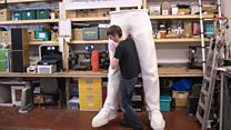 The world's tallest printed man