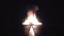Missiles fired from French naval ship