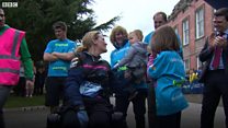 Epic marathon completed in 'bionic suit'
