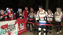 Paralysed man walks London Marathon