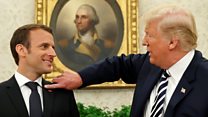 Jinsi Rais Donald Trump alivyomsifu mwenzake wa Ufaransa Emmanuel Macron wakati walipokutana