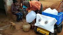 The robot delivering water in rural India