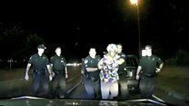 Five officers arrest 65-year old woman