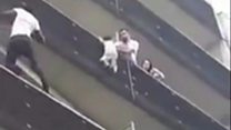 Moment Malian man rescues child