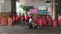 Cư dân đường Đê La Thành biểu tình hôm 2/6