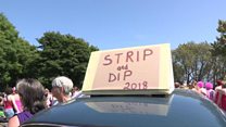 World record set for largest skinny dip