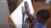 Uyu mwana w'imyaka 11 ni igisiga bwenge mu gucapa
