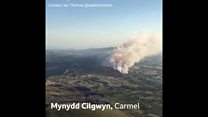 Tan gwyllt ar Fynydd Cilgwyn