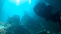 Diving under Durdle Door