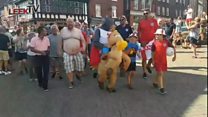England fans recreate Vindaloo video