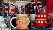 Trump's UK visit: Protests and praise