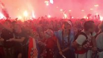 Croatia fans celebrate World Cup semi-final win