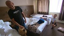 Family stuck in hotel weeks after flood
