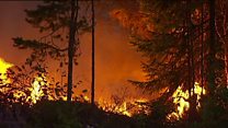 Wildfires rage in central Sweden