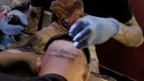 Russians' 'fierce and angry' protest tattoos