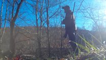 Hunt master filmed setting badger trap