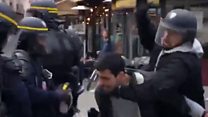 Watching 'Macron's aide' attack protesters