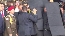 Prezida wa Venezuela avuga ko yahatswe kugandagurwa