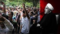 روحانی تحریمهای آمریکا را گردن اعتراضات دی ماه انداخت