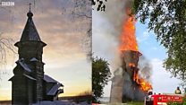 В Карелии сгорела церковь XVIII века