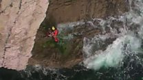 Swimmer rescued by helicopter from Durdle Door