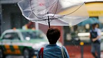 ٹائیفون جیبی: جاپان میں تباہی کے مناظر