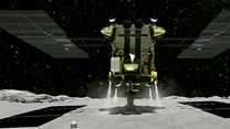Space pioneers: Rovers put on an asteroid