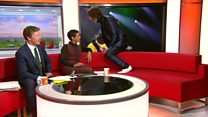 Richard Ashcroft leaps over Breakfast sofa