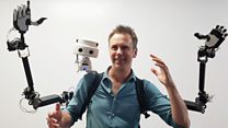 Robot backpack gives helping hand