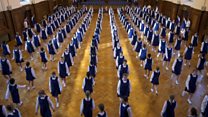 The school drill dance from the 1800s