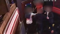 Clip CCTV o ffrwgwd Shane Williams
