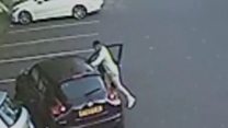 CCTV shows footballer road rage attack