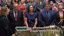 The moment PM's Brexit deal was voted down
