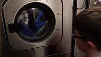 The boy who loves washing machines