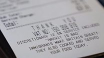 Anti-Brexit receipts cause stir for restaurant
