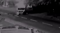 Lorry careers into side of house