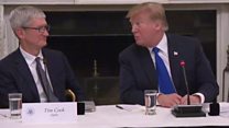 Does Trump get Apple boss's name wrong?